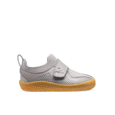 Vivobarefoot Toddlers's Primus Knit II School Shoes - Grey USA [TBK486019]